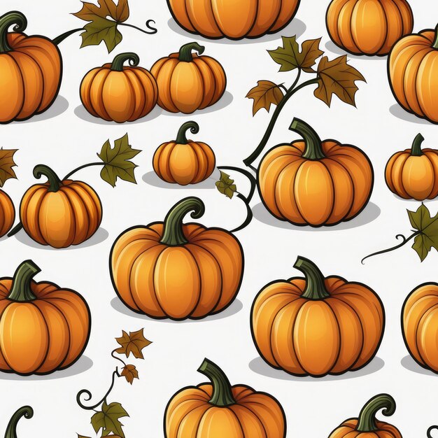 Premium AI Image | pumpkin png style vector illustration on white ...