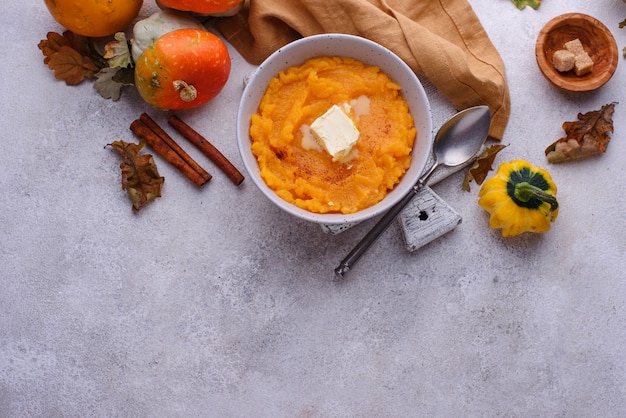 Pumpkin porridge traditional autumn dish