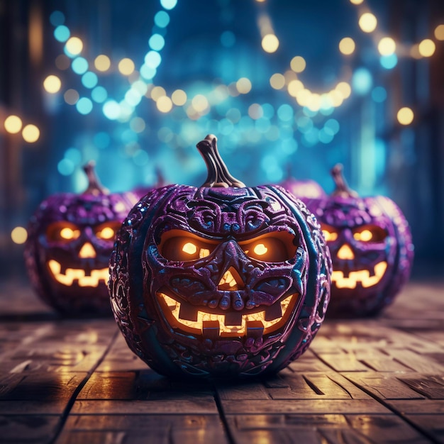 Добро пожаловать в Pumpkin's Wicked Жуткая улыбка на Хэллоуин Генеративный искусственный интеллект