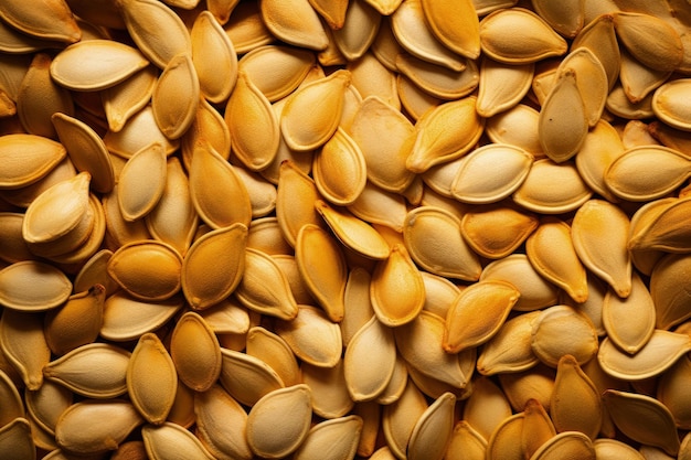 Pumpkin seeds top view background