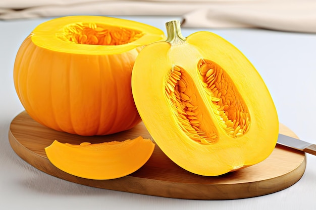 Pumpkin slice isolated on white