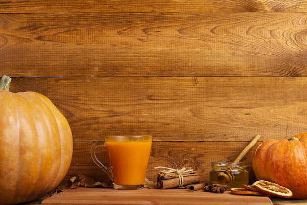 Pumpkin smoothie for Thanksgiving.