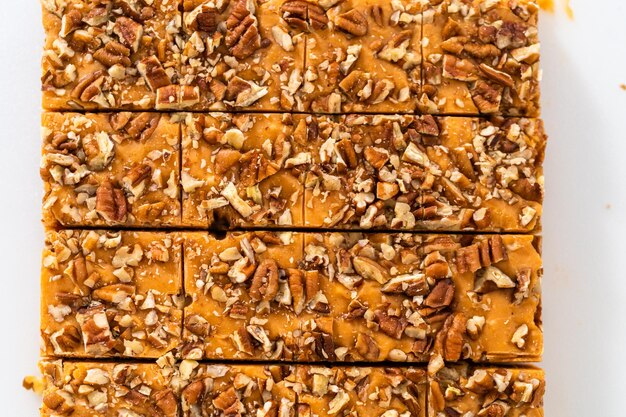 Pumpkin spice fudge with pecans