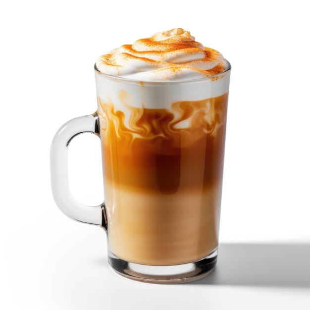 Pumpkin Spice Latte isolated on white background Generative AI