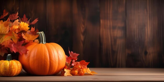 Pumpkin symbolism in thanksgiving background