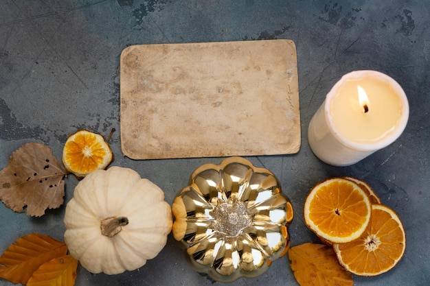 Pumpkin on table