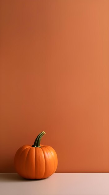 Foto una zucca su un tavolo