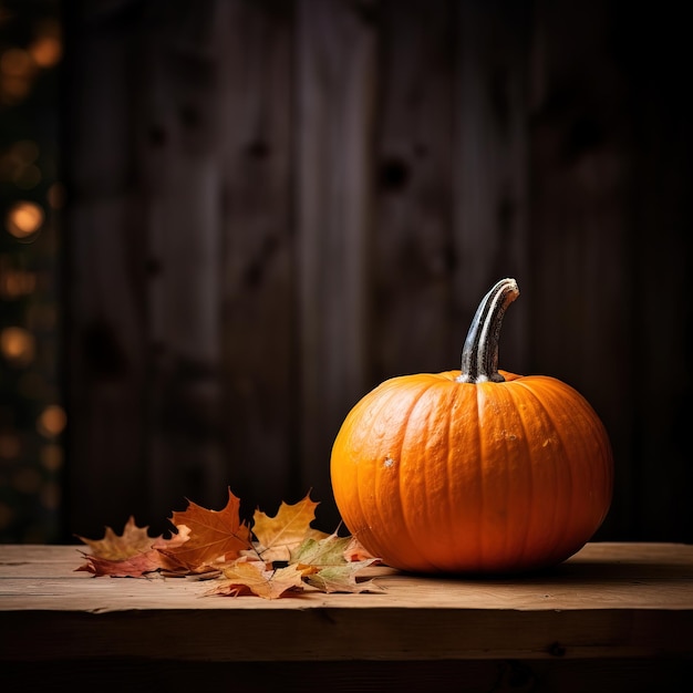 Pumpkin on a table