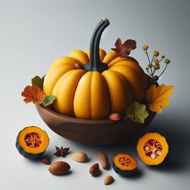 Pumpkin white background