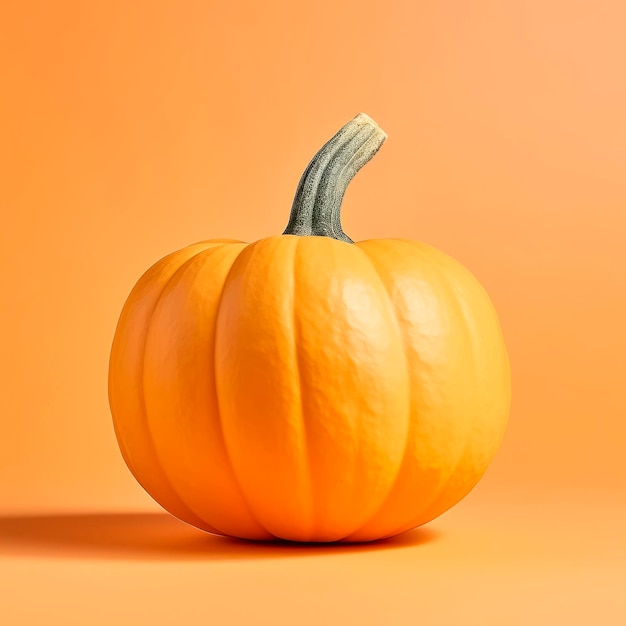 a pumpkin with a green stem and a stem on it