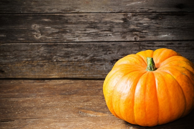 Pumpkin on wooden