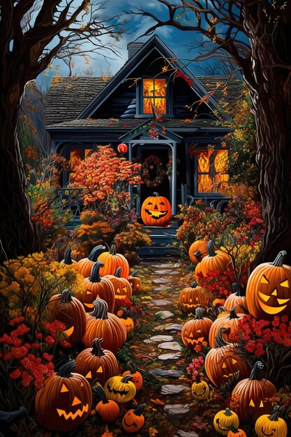 pumpkins are a part of the story behind the house