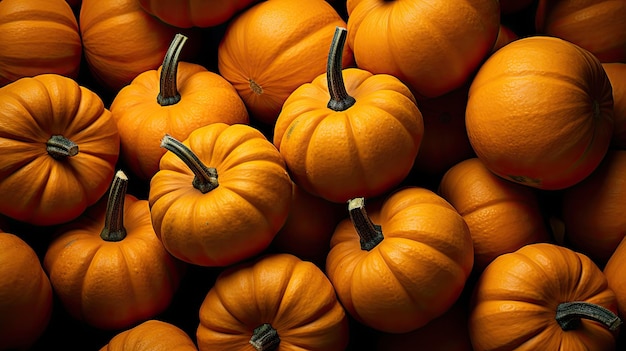 Pumpkins and autumn leaves