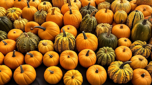 pumpkins background flat lay