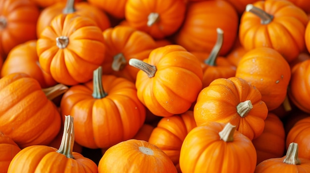 Pumpkins Background at outdoor farmers market Generative Ai