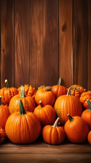 pumpkins background with copy space