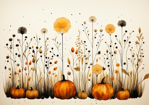 Pumpkins Flowers and Cool Spores in the Air