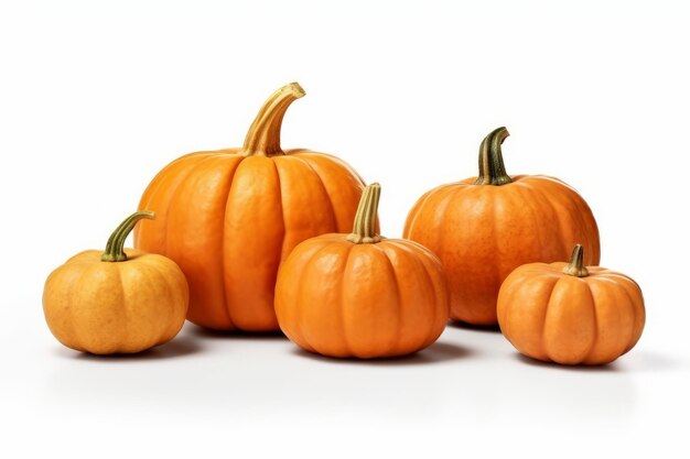 Pumpkins isolated on white background