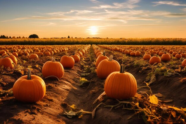 pumpkins in a pumpkin patch