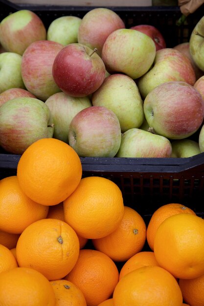 Pumpkins for sale at market stall