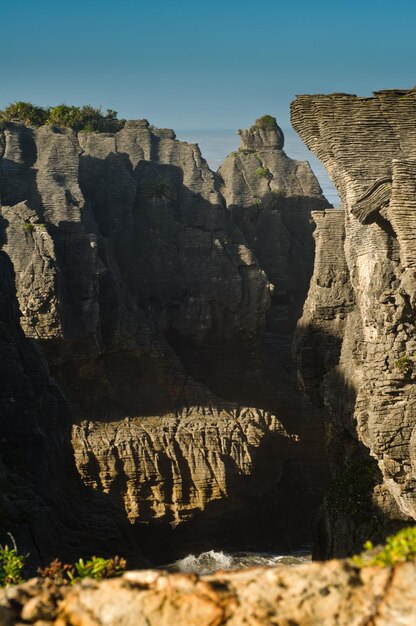 Photo punakaiki pancake rock new zealand