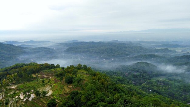 Puncak becici - high angle view of landscape against sky