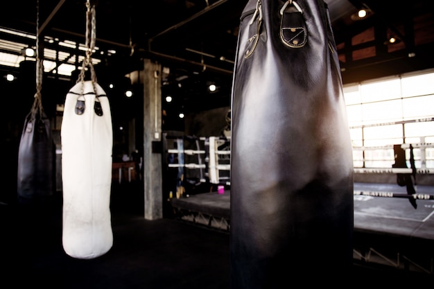 Punching bag in stadium.