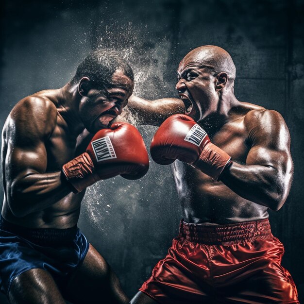 Photo punching power crafting champions in the world of boxing