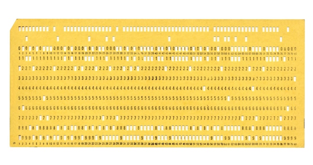 Punchkaart voor programmering