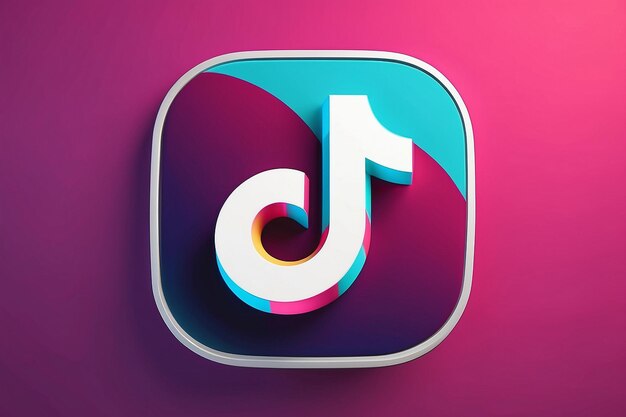 Photo pune india september 13 2023 tiktok app logo 3d icon popular social media logo