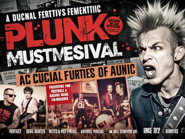 Foto poster del documentario del festival di musica punk