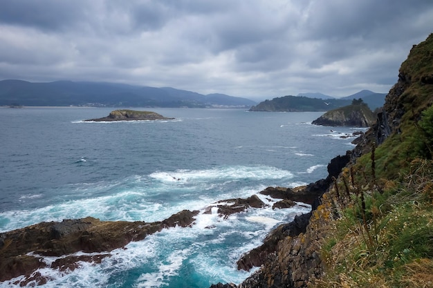 Punta socastro cliffs and Atlantic ocean Galicia Spain