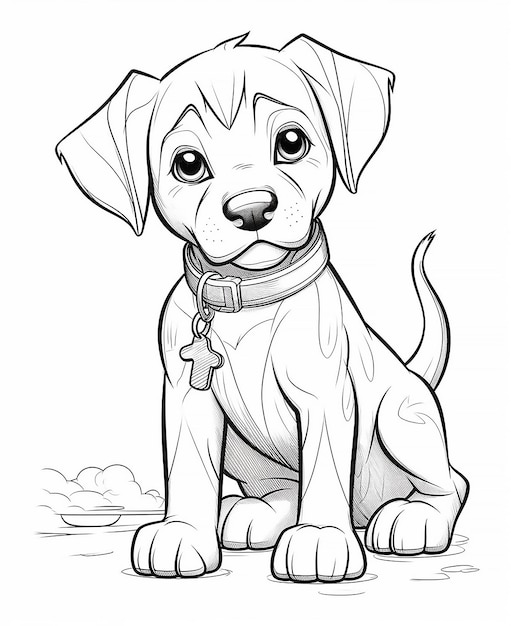 Photo pup dog coloring book for kids