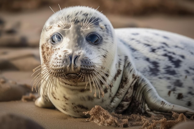 Pup grijze zeehond Halichoerus grypus