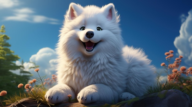 puppy 3d illustration of a cute cartoon