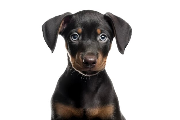 puppy doberman isolated