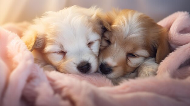 Foto puppy love in pasteltonen