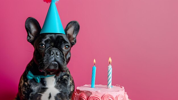 Puppy Party with Confetti Balloons and Cake