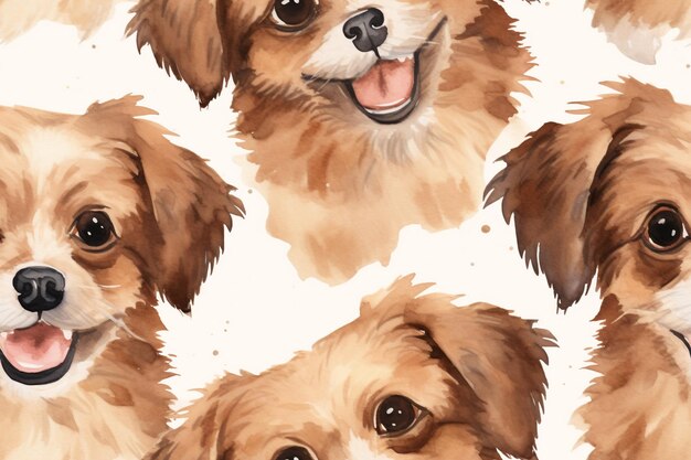 Puppy Portraits Watercolor Canine Art Collection Splash of Serenity Watercolor Dog Patterns for Rela