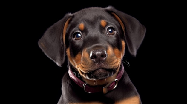 puppy rottweiler in studio