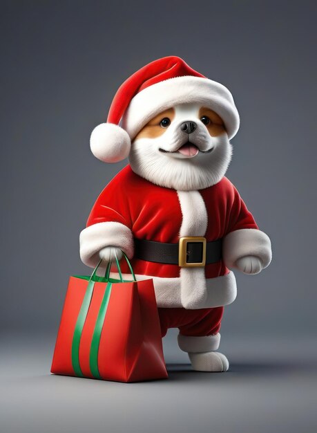 Puppy Santa Claus