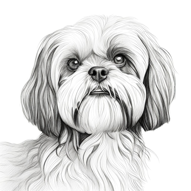 Puppy Shih Tzu Dog ai generated