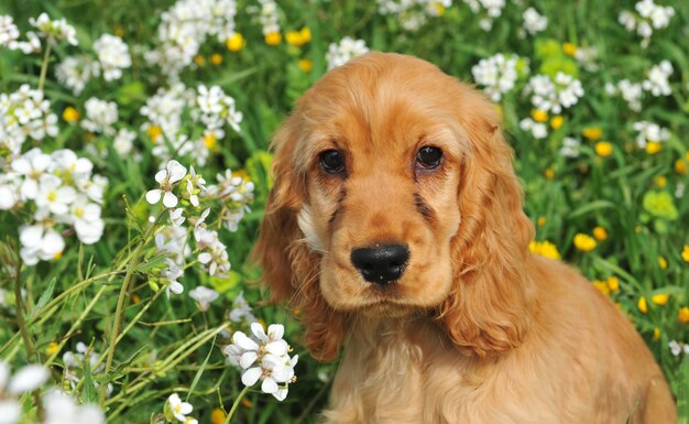 Puppy spaniel cocker