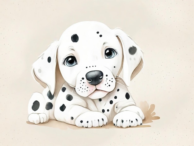 Photo a puppy that has polka dots on his face