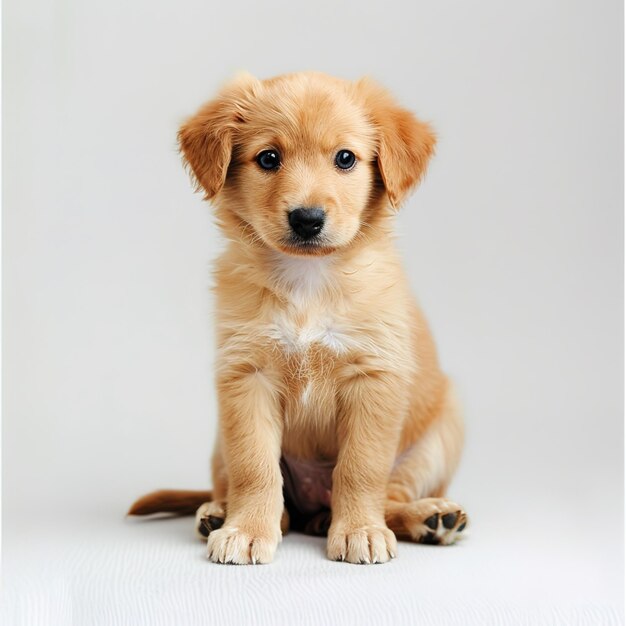 Photo a puppy in white background job id bd5bf507110741b08c2b91032a77c195