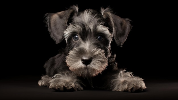 a puppy with a black background that says " the name dog ".