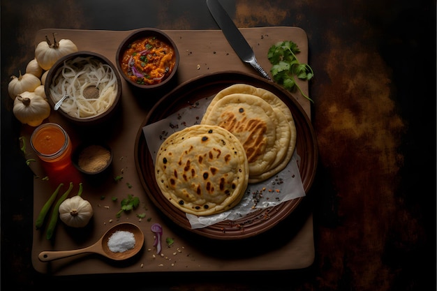 Pupusas food photography collection. High-quality images showcase this traditional street food