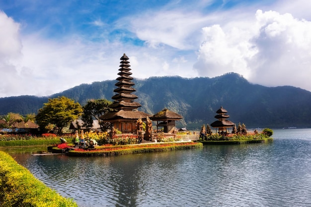 Pura Ulun Danu Bratan hindu temple on Bali island Indonesia