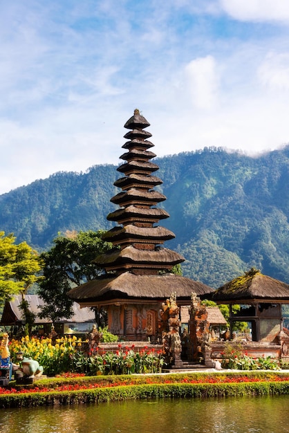 Pura Ulun Danu Bratan hindu temple on Bali island Indonesia