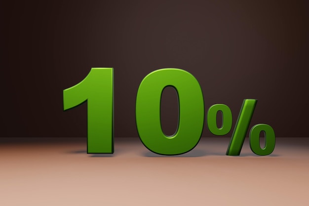 Purchase promo marketing 10 percent off discount favorable loan
offer green text number 3d render